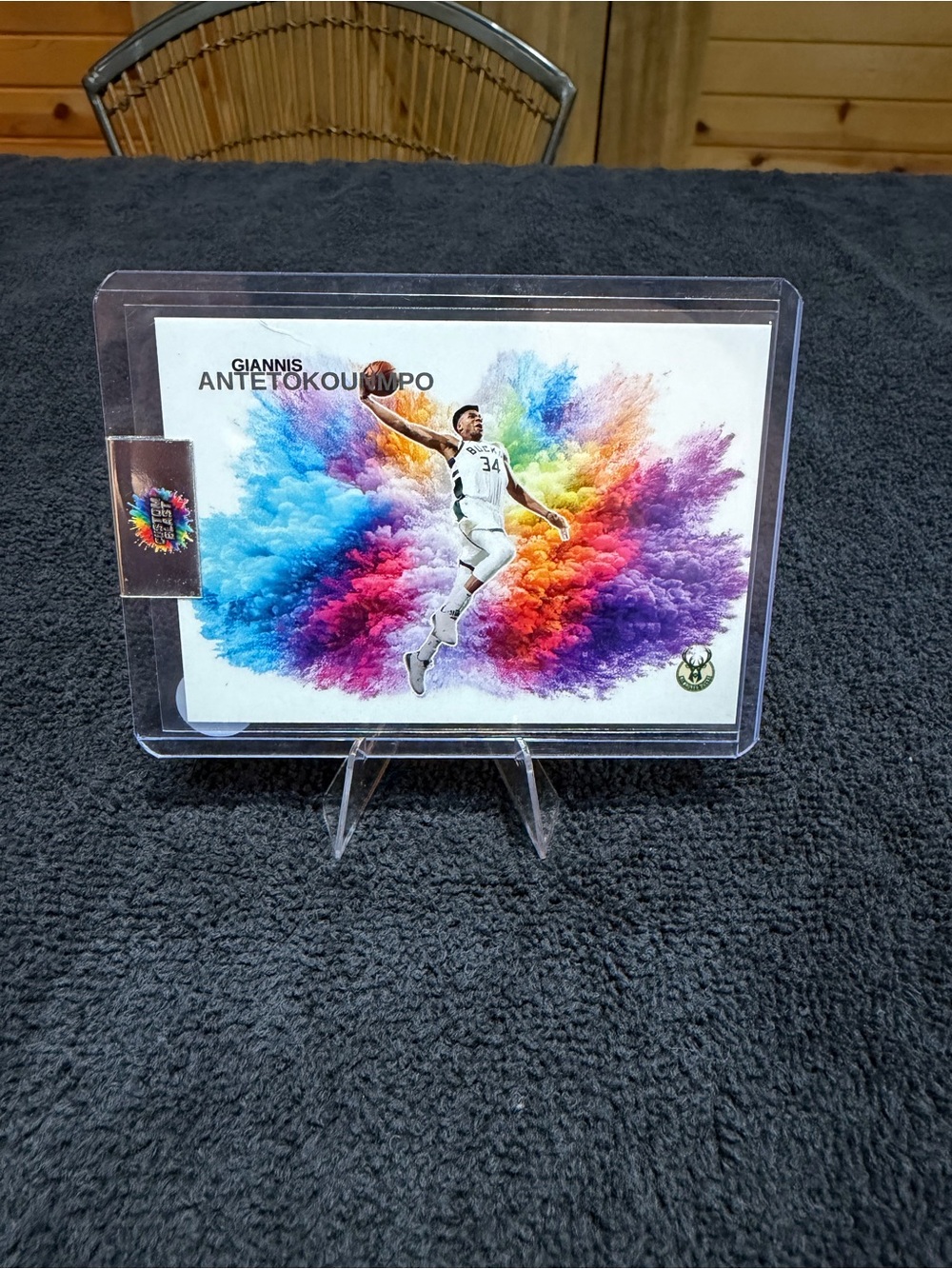 Giannis Antetokounmpo Custom Color Burst Basketball Card